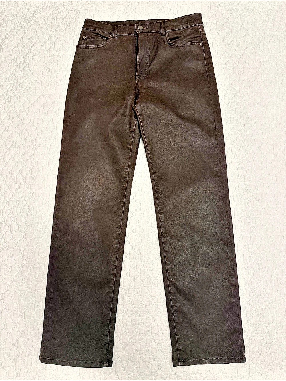 Massimo Dutti Black Straight-Leg Pants US 4. Good
